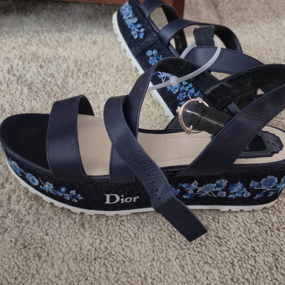 Dior Women's Floral Platform Sandals - Picture 2 of 6